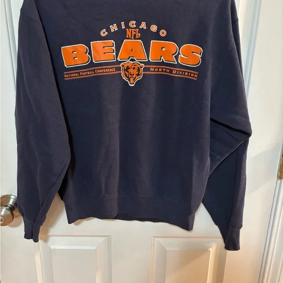 NFL Chicago Bears Navy and Orange Crewneck Sweater - Picture 2 of 7
